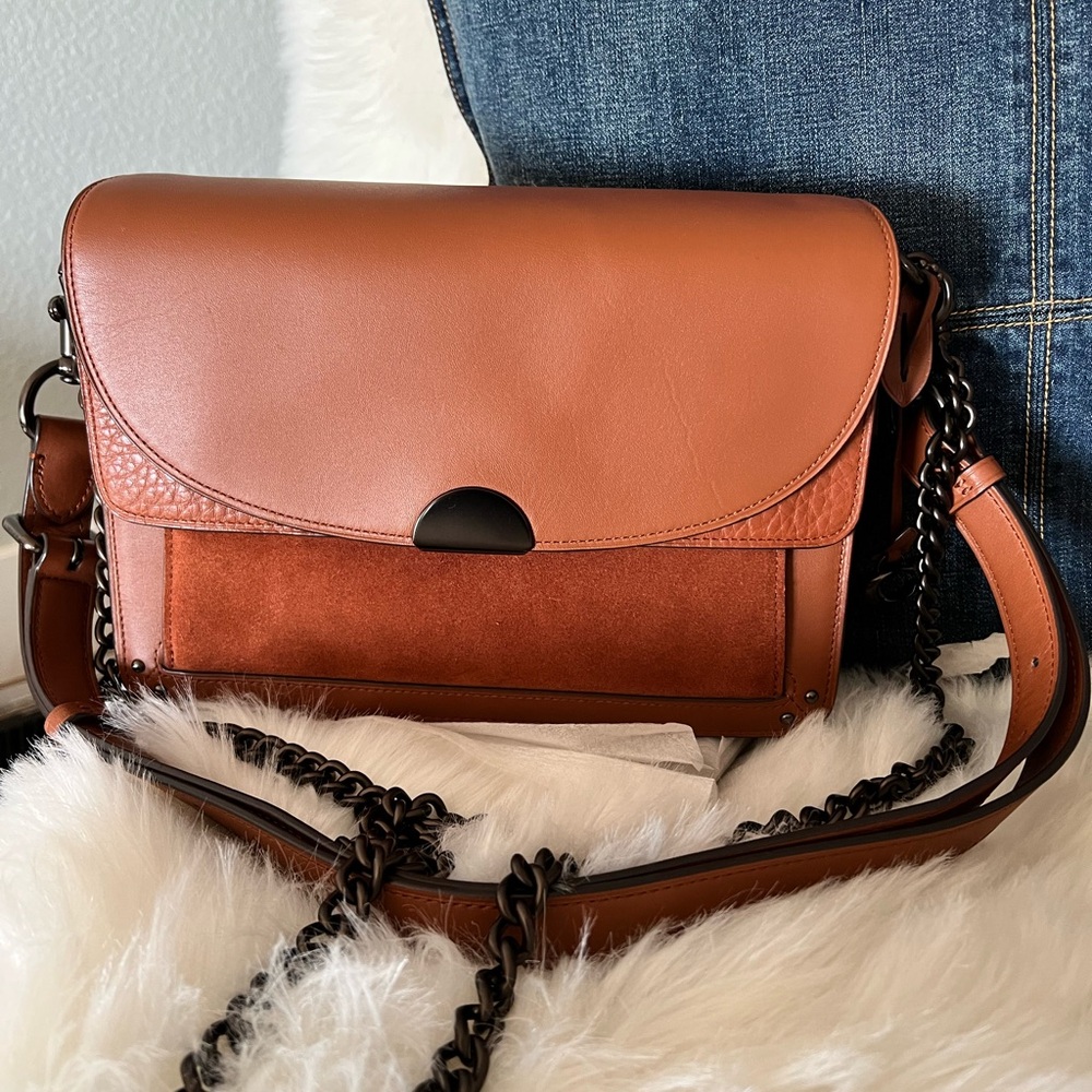 Coach Dreamer Tan Leather Crossbody Bag